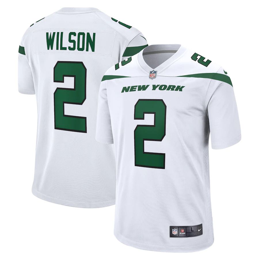 Men New York Jets #2 Zach Wilson Nike White 2021 Draft First Round Pick Game NFL Jersey->new york jets->NFL Jersey